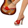 Women's Crystal Wedge Platform Mule Slippers, 15cm Super High Heels, Thick Anti-Slip Waterproof Sole, Sexy Party Shoes  34-43