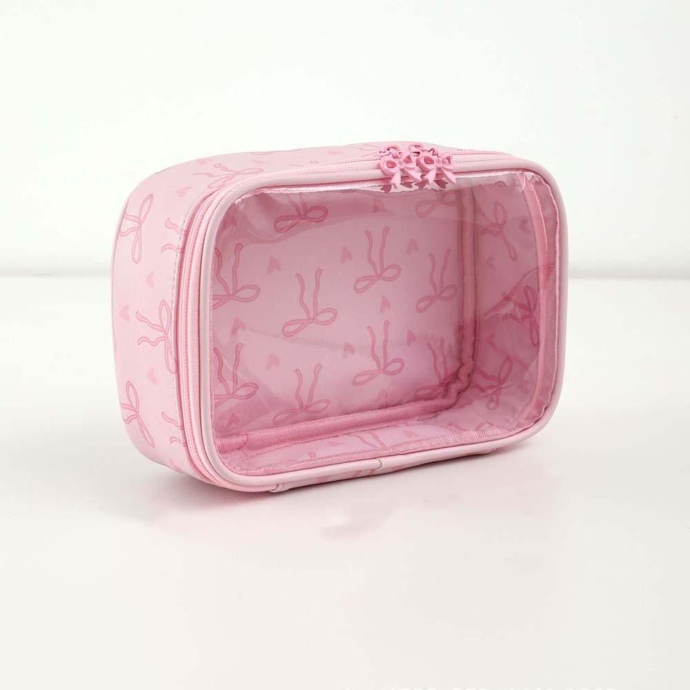 Clutch Pouch Clear PVC Handbag PU Leather Swimming Small Bag Transparent Makeup Bag Daily