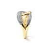 Bague - LUXENTER - Denan - alliage métallique - or jaune 18 carats - zircone 17 mm