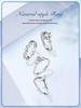 Versatile Everly Sterling Silver Leaf Ring with Rhodium Plated Zircon Band