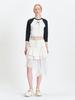 Tuomio Layered Chiffon Skirt [White]