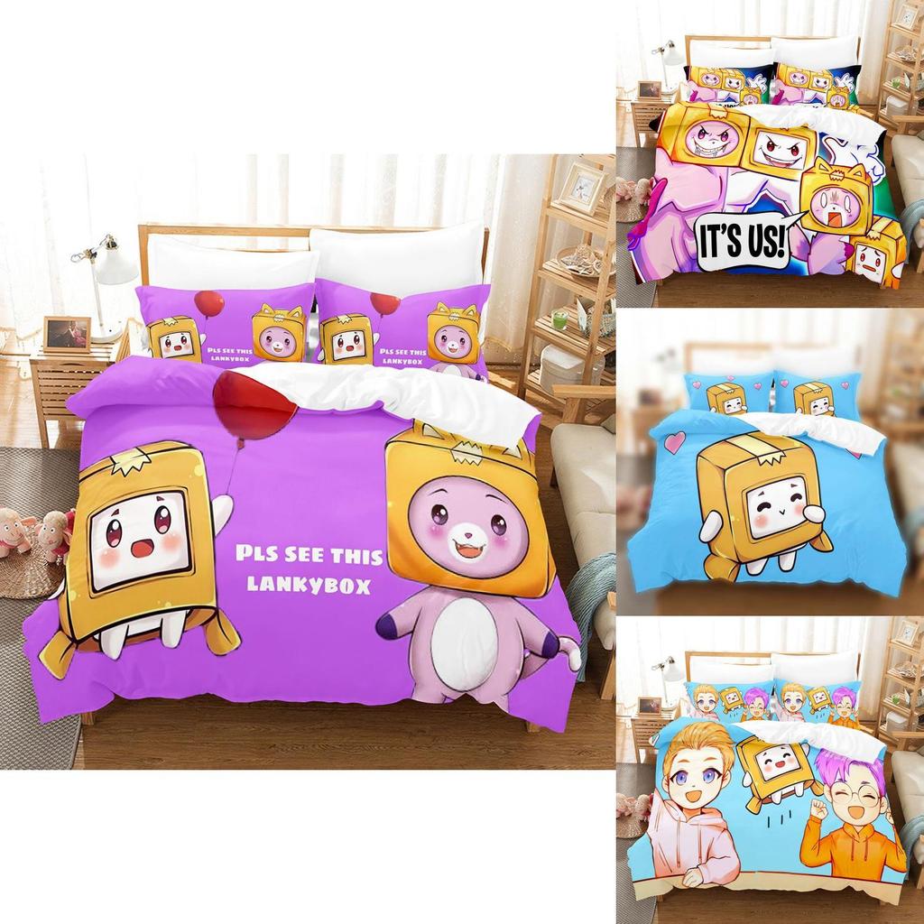 Lankybox Bedding Set Featuring Soft Polyester Material For Comfortable Sleep Experience