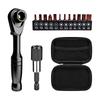 Ratchet Wrench Set with Bits FastRelease Bit Holder Reversible Interchangeable