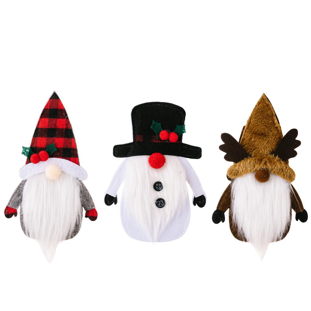 Festive Christmas Table Decoration Long Gnome Fork And Spoon Holder Set For Holiday Dining