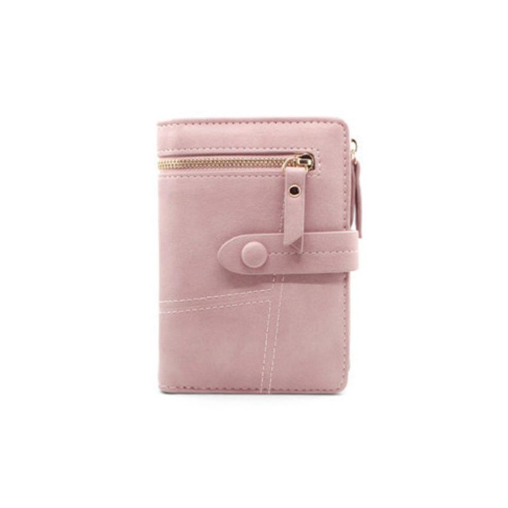 Multi-card Slot Women Card Bag Folding PU Leather Coin Purse Simple Short Women Wallets  Girl