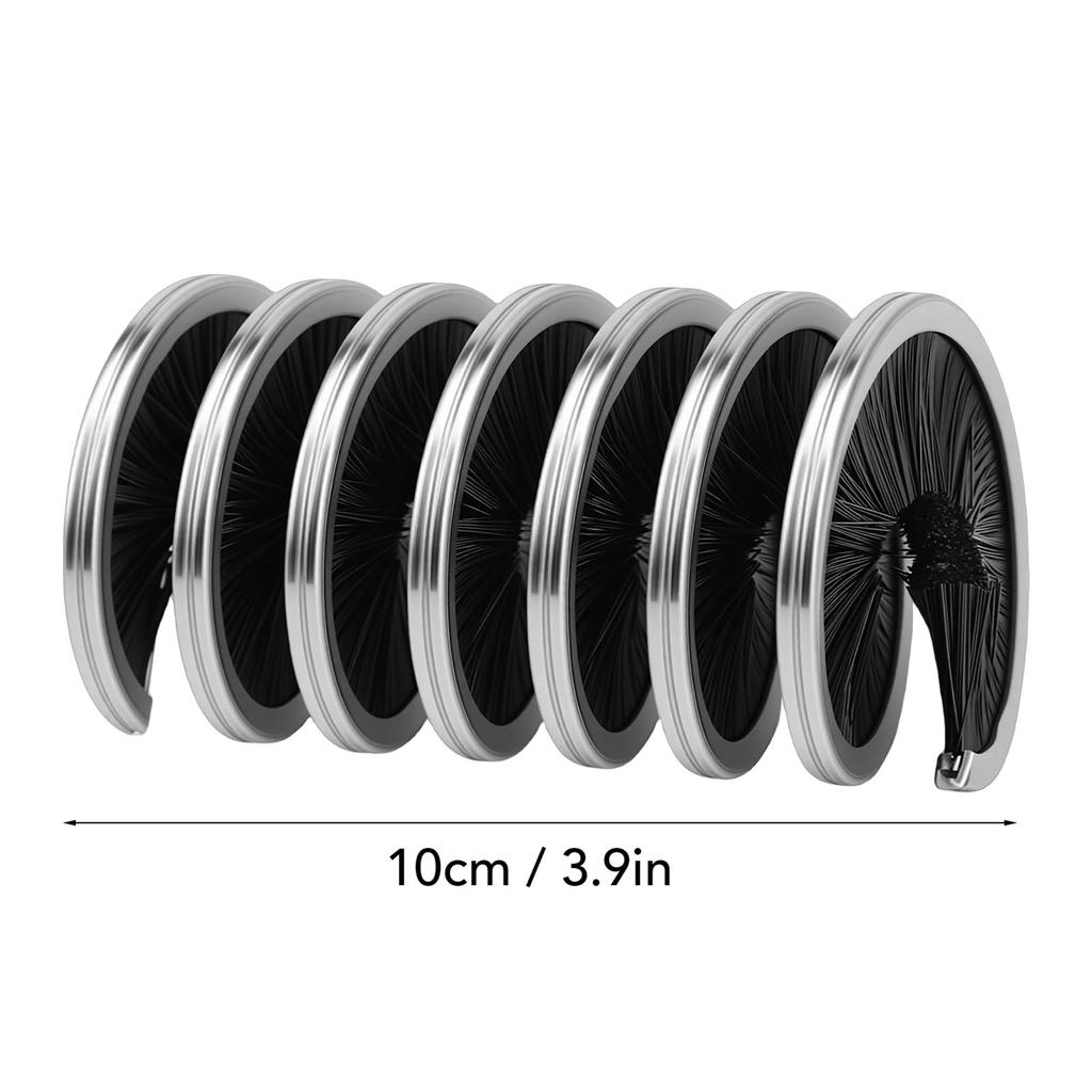 Rope Cleaning Brush Spiral Nylon Stainless Steel Spring 360 Degree All Round Cord Brush for Climbing Ropes Clotheslines 10cm