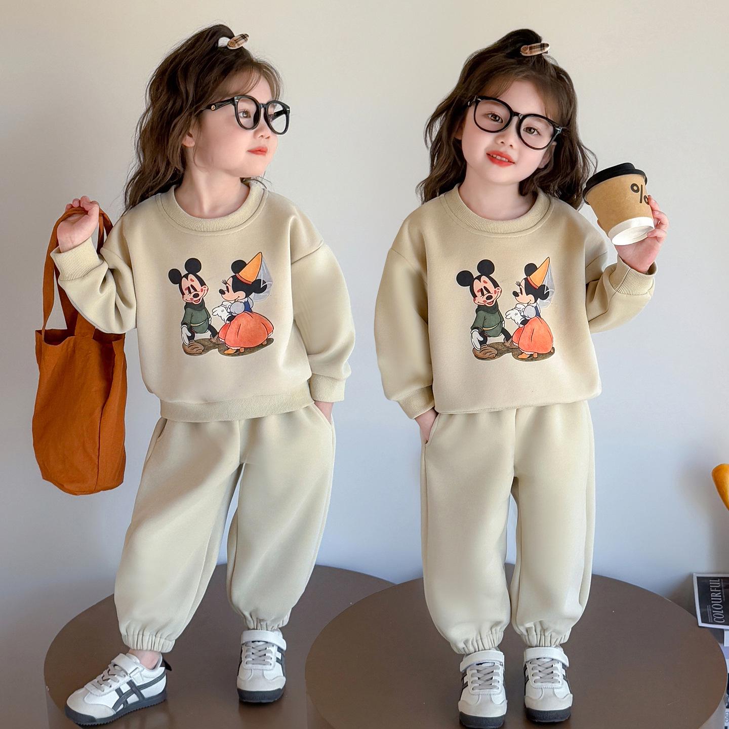 

Девочки 2025 Осень Мультяшный Комплект из Двух Предметов - Топ с Длинным Рукавом и Брюки 90cm