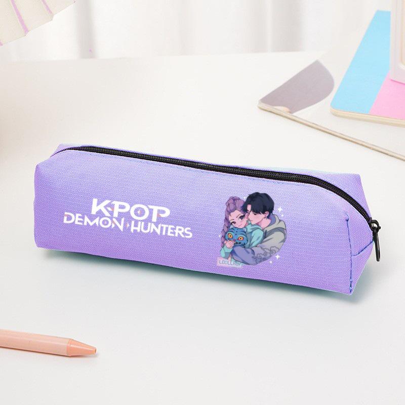 K-pop Demon Hunter Girl Group Cartoon Pencil Case - Oxford Cloth Stationery Bag for Primary Students