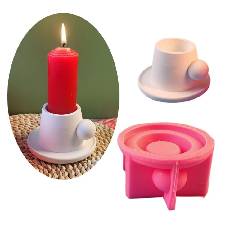 Teacup Candle Holder Silicone Molds Candlesticks Resins Molds Castings Mould