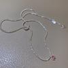 iF ME Shining Silver Necklace Zircon Pendant Chain Choker for Women Jewelry Accessories