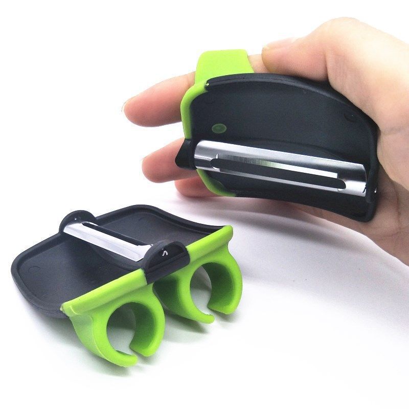 Multifunctional Vegetable Peeler with Rubber Finger Grip Fruit Parer Cutter Slicer for Kitchen Dining
