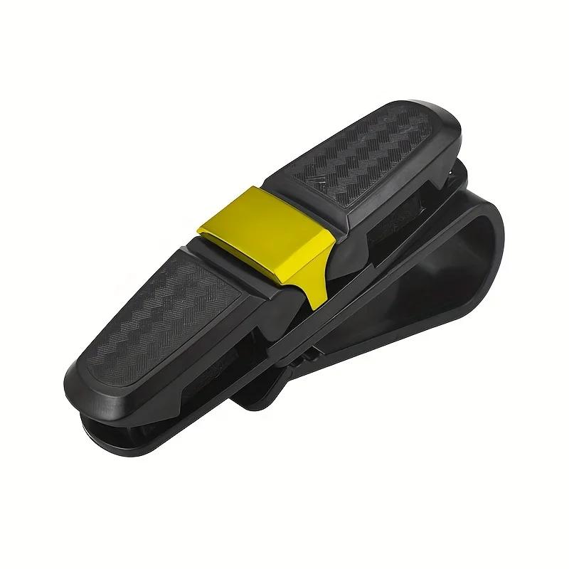 Car Mounted Glasses Frame sun visor 180 Degree Rotation Multifunctional Carbon fiber Car Glasses Clip Double Headed Clip Board