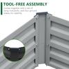 2 Pack 6x3x1FT Galvanized Raised Garden Bed Kit Outdoor Metal Planter Box for Vegetables Bottomless Rectangular Gardening Bed w