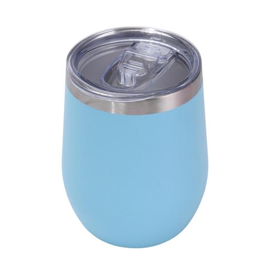Stainless Steel Wine Cup with Leak-Proof Lid Hot Cold Drinks Portable Travel Cup Anti-Slip Design Insulated Thermal Mug