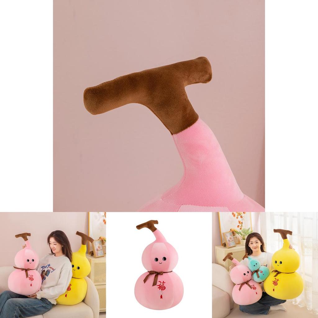 Plüsch Kürbispuppe mit Stickerei-Design und Schleifendekor für Zuhause, Büro und Geschenk-Enthusiasten