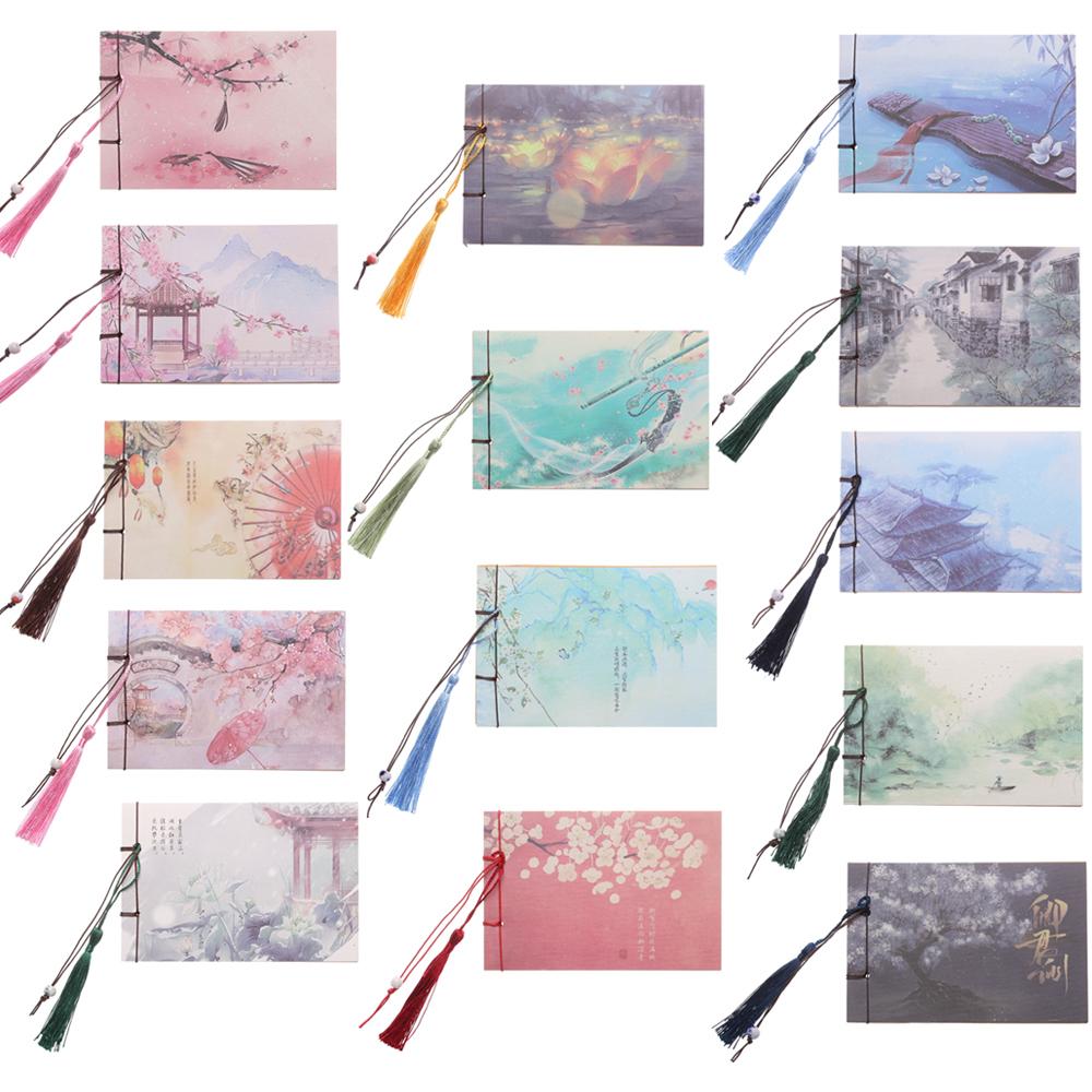 Office Supplies Vintage Painting Retro Chinese Style Notebook Planner Book Blank Notepad Weekly