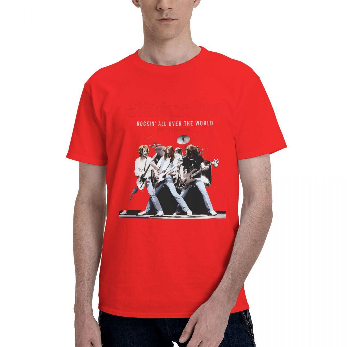 

Status Quo Band 100 Cotton Casual Breathable Confortable T Shirt Designer Clothes Men Graphic Tee S