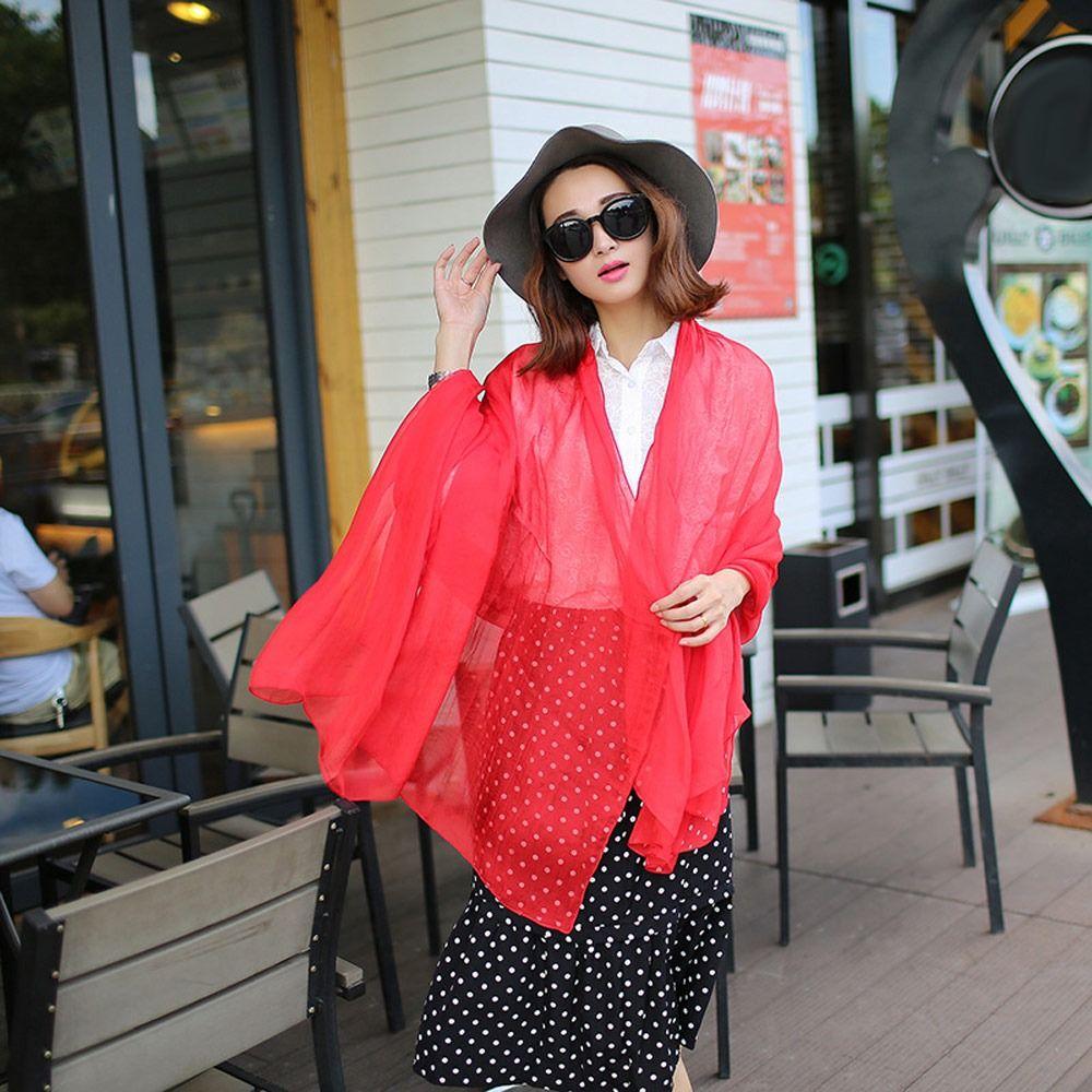 Soft Beach Scarves Sun Protection Wrap Hijab Scarf Shawls Pashmina
