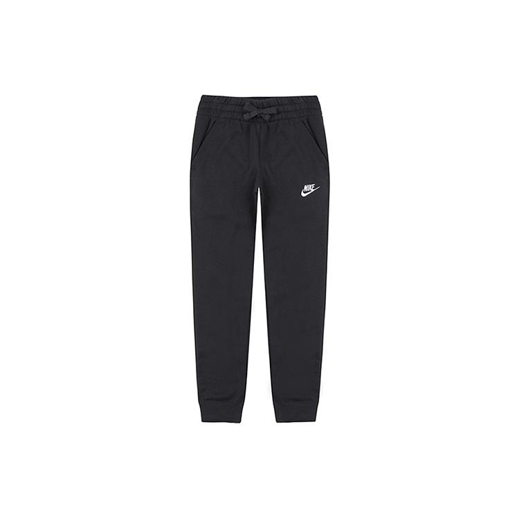Nike Casual Sportswear Kids' Apparel , Solid Color Fleece Lined Logo Embroidery Black Kids' (Unisex) Casual Sportswear Sets BV3634 010