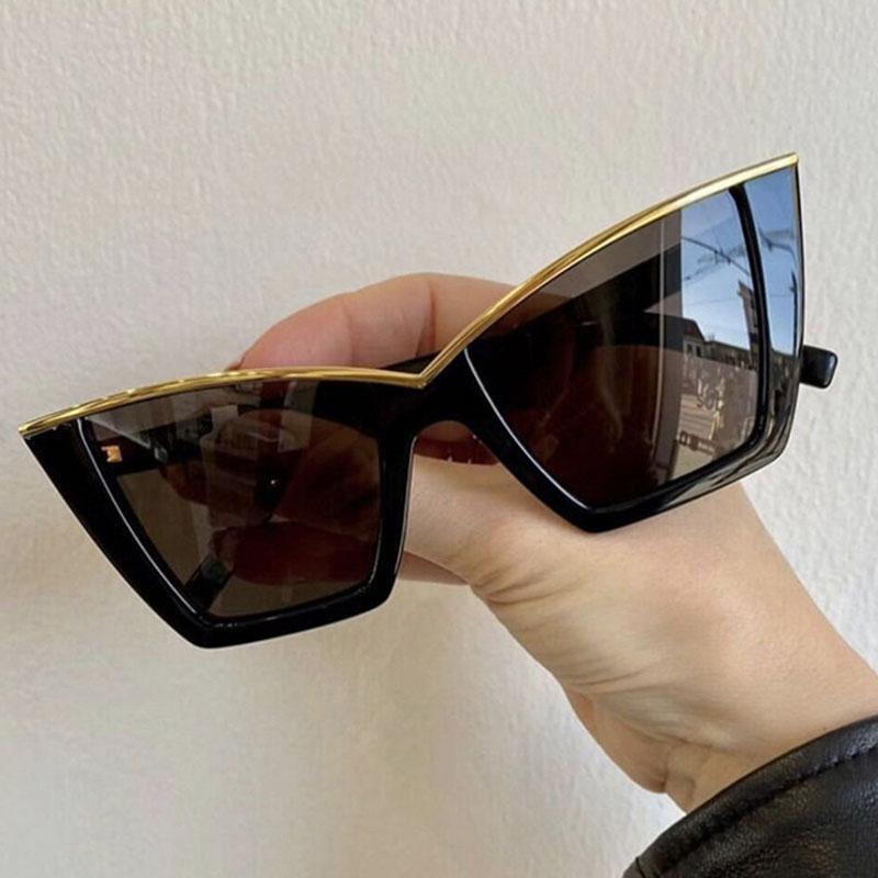 New in Big Frame Cat Eye Sunglasses ladies Fashion Vintage Popular Sun Glasses Punk Oversized Luxury Designer Sexy Shades