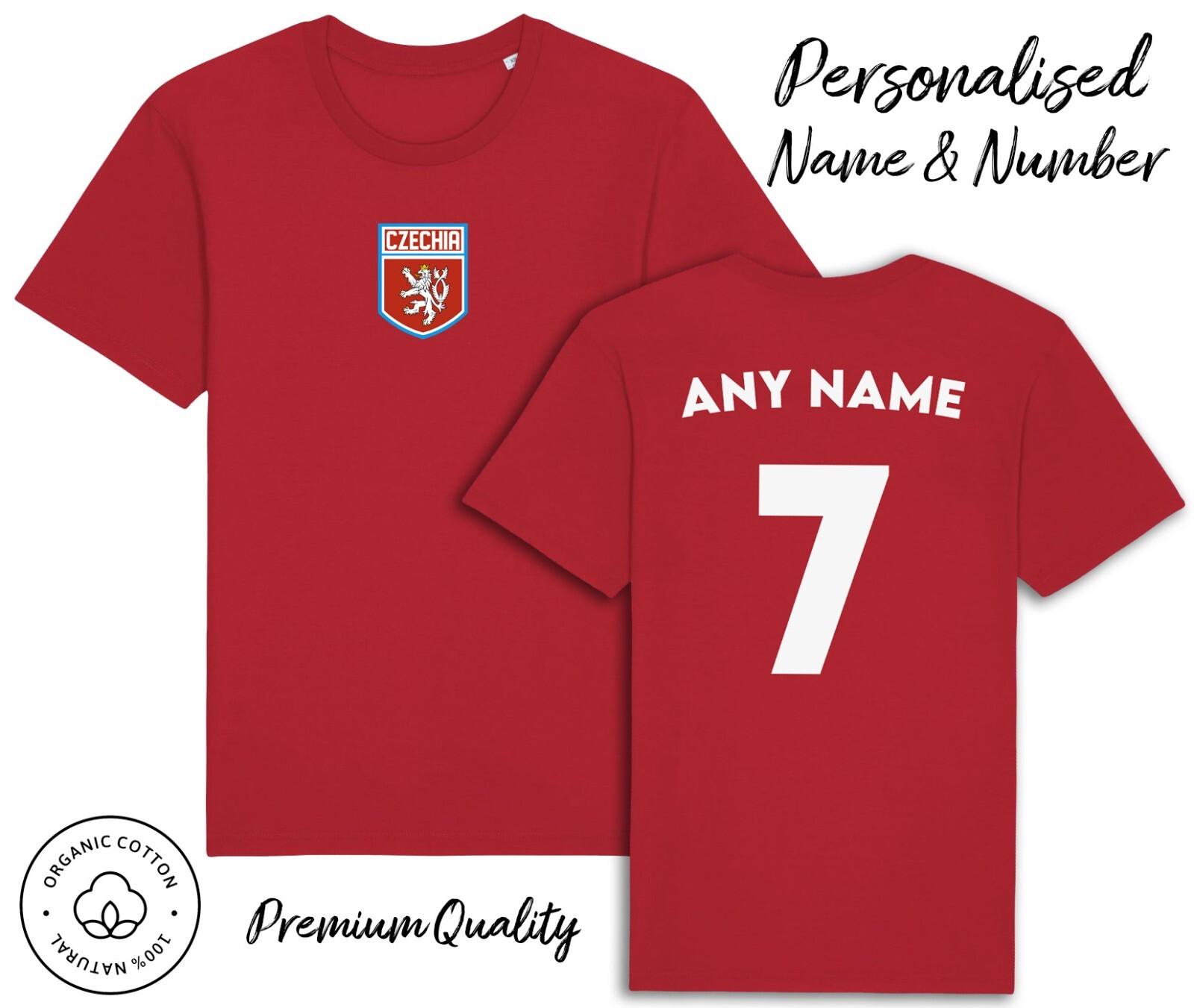 Czech Republic T-Shirt Mens Womens Tees Top 2024 Personalised Name and No Adult Baby,Football Euro M