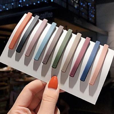 Clip per Frangia Coda di Cavallo Minimalista Francese: Accessorio per capelli color Morandi in stile coreano