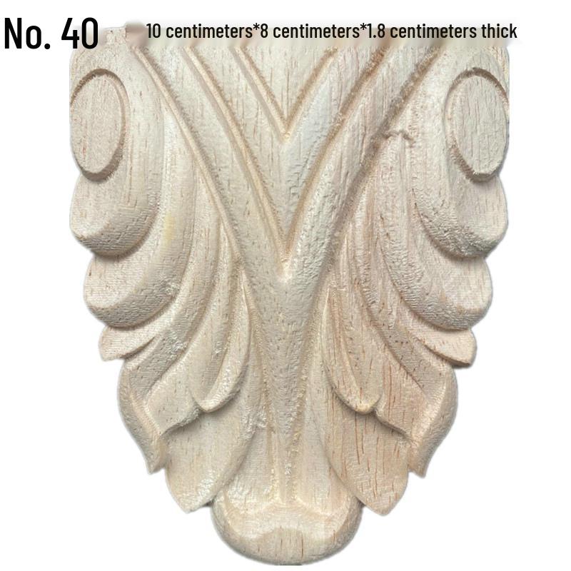 Europäische Massivholz-Schnitzerei-Applikation: Dekorative Blumen Schleife für Wände & Möbel