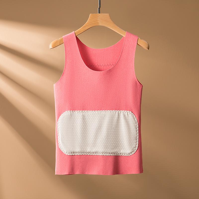 Unisex Temperature-Sensitive Warm Vest with Double-Sided Brushed Fleece for Autumn and Winter