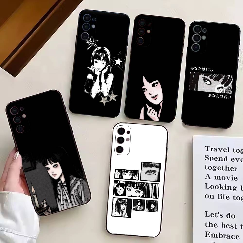 Terror Art Tomie Hard Phone Case Black Silicone Soft For Samsung S25,S24,S21,S22,S23,S30,Ultra,S20,Plus,Fe,Lite