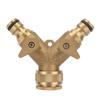 Brass 1/2" To 3/4" Female Thread Y Shape Ball Valve Two Way Water Splitter Garden Tap Quick Connector Irrigation Valve 1Pc