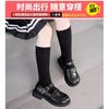Youth Style Shoes Girls Black Leatherette Flat Shoes Fall Casual Wear Soft Sole Princess Style Slip-On Kids