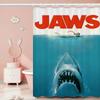 J-JAWS Movie 1pc Pattern Shower Curtain Plus Hooks Waterproof Machine Washable Polyester Fabric Abstract