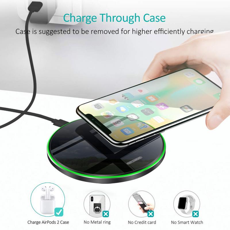 30W Qi Fast Wireless Charger Charging Pad For iPhone 11 X XS Max XR 8 Plus Induction Qi Fast Charging Pad for Samsung S20 Xiaomi