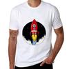 Space Rocket Design Tshirt Classic Crew Neck Cotton Tshirt