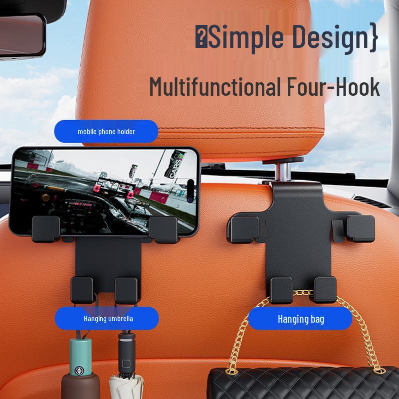 

Universal Car Backseat Hook & Phone Holder чёрный