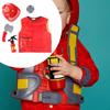 Kids Fireman Costume Set Suit Washable Firefighter Dress Up Clothes for Carnival