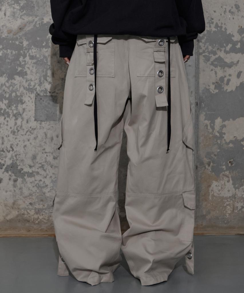FANCY CLUB Detachable Cargo Strap Pants (Beige) F25Zd978