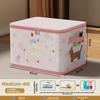 Collapsible Fabric Storage Bin With Cartoon Patterns For Bedroom Closet Organization
