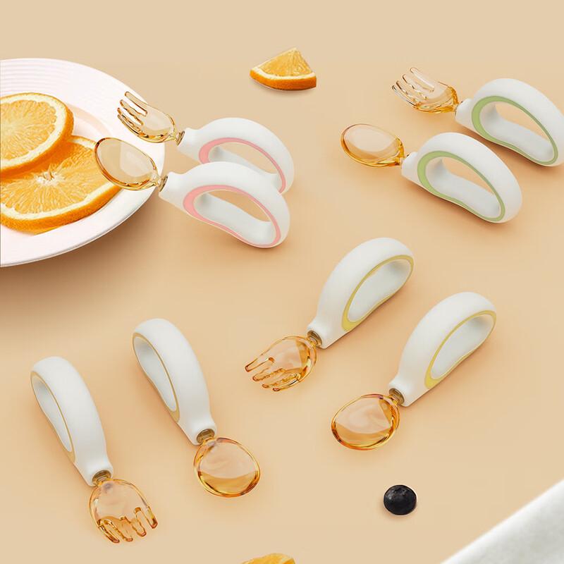 Qimengshi Baby Training Fork and Spoon Set