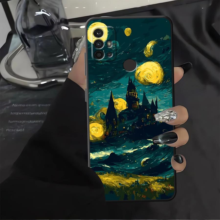 Cartoon Castle Art Case for Motorola Moto G71 G32 G50 G51 G73 G53 G30 G60s G22 Edge40 G52 Edge 20 Pro 30 Lite Phone Cover