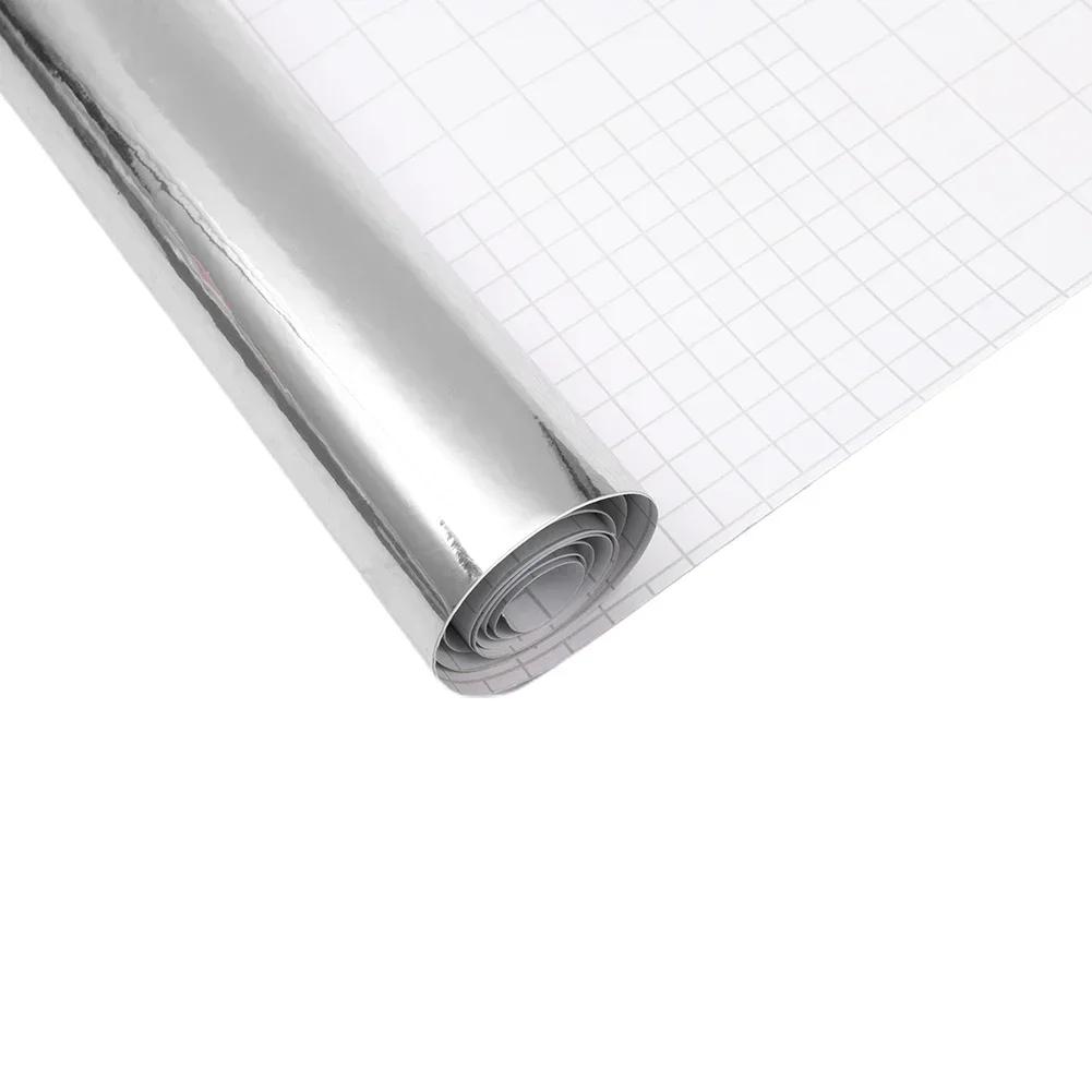 Car Mirror Car Sticker 1pc Auto Chrome Vinyl Wrap Decal Self Adhesive Film 8x60 Inch Replacement DIY Styling Decoration