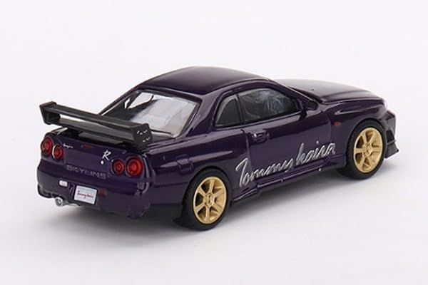 TrueScale Miniatures MINI GT Nissan Skyline R34 Tommykaira Midnight Purple Drive Finished Model 1/64 GT-R R-z Right-Hand