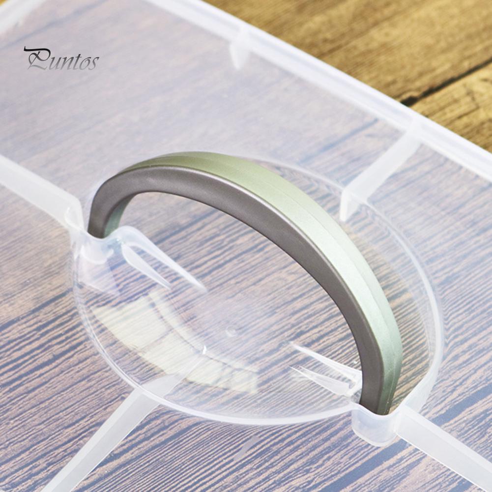 Puntos 3-vrstvý průhledný šperkový korálek Pilulky Řemeslný úložný organizér Přihrádka Pouzdro