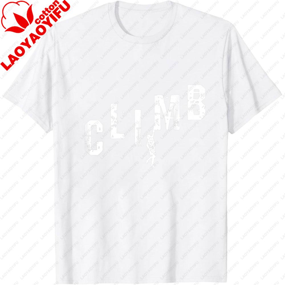 Climb Rock Climbing Mountain Adventure Outdoor Sport Men T Shirt Cotton Short Sleeve Tees Casual Fashion Summer Tops