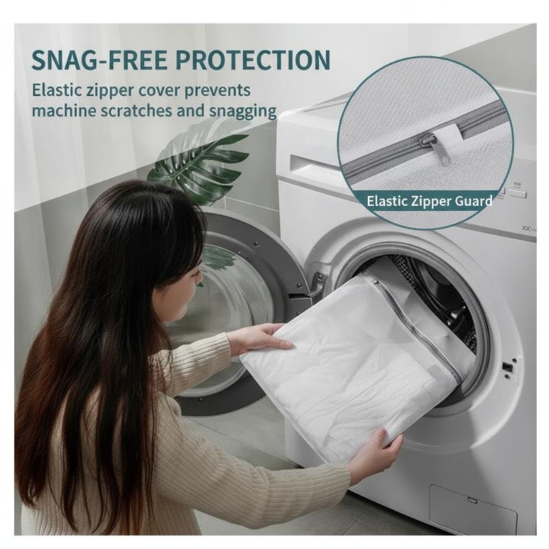 3Pcs Durable Fine Mesh Laundry Bags Set With Anti Slip Zipper For Washing Delicates Underwear Bras Socks For Washer Dryer