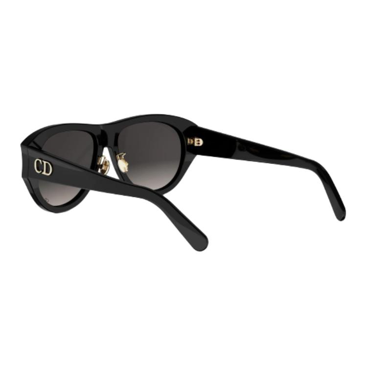 Dior Letter Logo Design Irregular Frame Sunglasses Unisex Sunglasses Black DIORGLOW-A1F-10A157