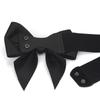 Double Beautiful Layer Bowknot Waist Belt In Soft Cotton With Elastic Fit For Women