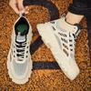 2024 Men's Casual Sports Shoes Breathable Mesh Work Clothes Shoes Thick Soles Anti Slip Board Shoes Fashionable Sports Sneakers