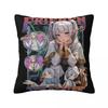 Frieren Anime Sousou No Frieren Federe Cuscino Copricuscino Vintage con Zip Federa Decorativa per Casa 40*40cm