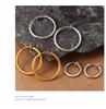 Unisex Geometric Hoop Earrings - Trendy Cross-border Hip Hop Style